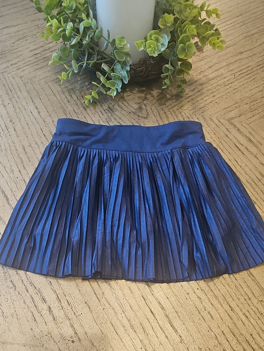 We Wander Navy Pleated Mini Skort Skirt Size XS 4-5
